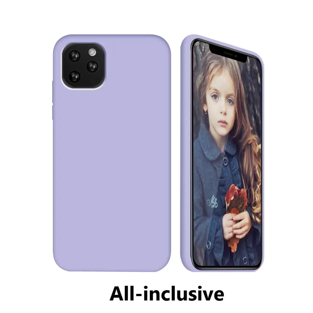 Purple 2 Чехол Arvin для iPhone 11 Pro Max, чехол из жидкого силикона, мягкая подкладка из микрофибры, толстый чехол для iPhone 11 Pro - Цвет: Purple 2