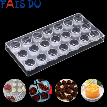 

21 Rose Shape Clear Diamond Chocolate Mould DIY Baking Polycarbonate PC Chocolate Maker Mousse Candy Mold Baking Pastry Tool