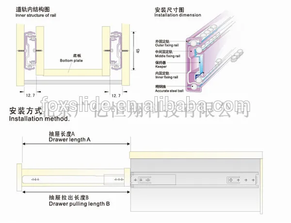 800mm Heavy Duty 225kg Locking Drawer Draw Slides Glide Rails Industrial Runners