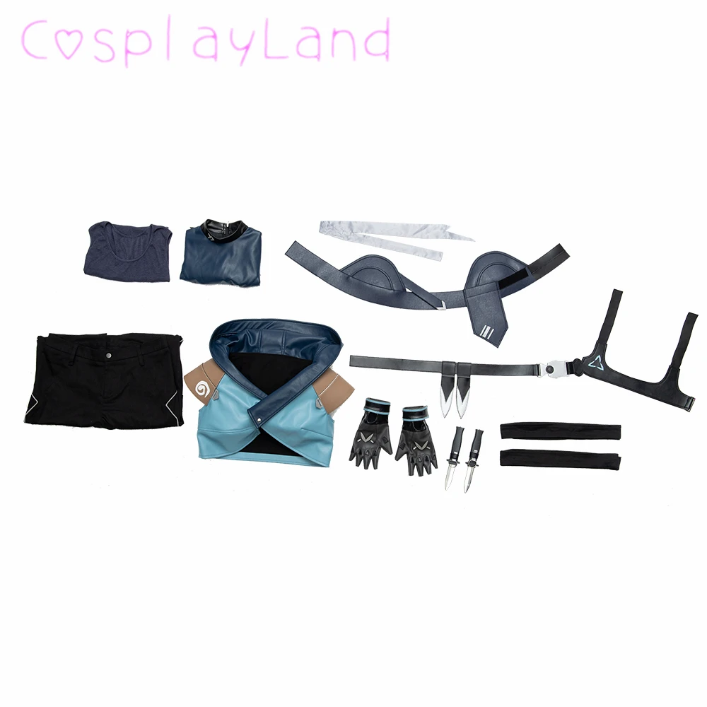 Game Cosplay Valorant Jett Costume Halloween Carnival Outfit Sexy Adult Women Fancy Party Suit Full Set Custom Made