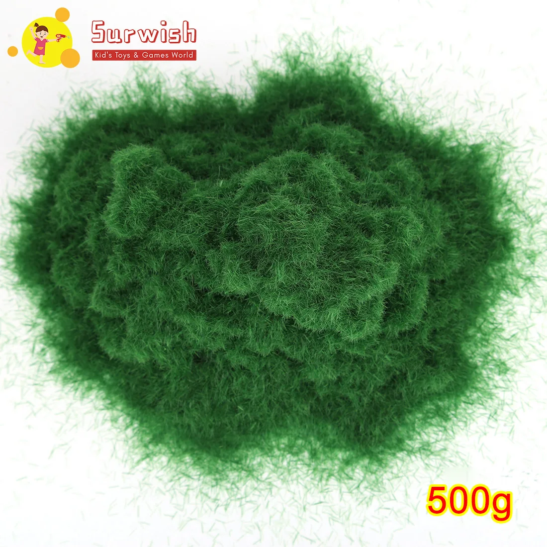  500g Artificial Grass Powder DIY Railway Model Sand Table Model Decor - Yellow Green