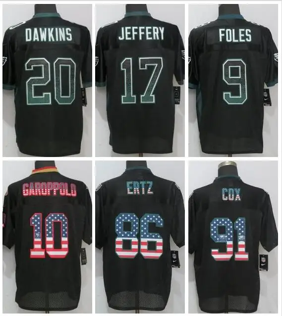 А+++ Качественная мужская футболка для взрослых 36 Ajayi 9 Foles 17 Jeffery 30 Clement 36 Ajayi 10 Garoppolo
