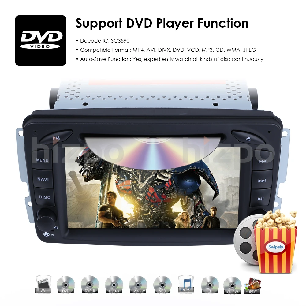 Excellent In Stock 7"Android 9.0 Car DVD Player For Mercedes Benz W209 W203 W163 W463 Viano W639 Vito Wifi 4G GPS Bluetooth Radio Stereo 20