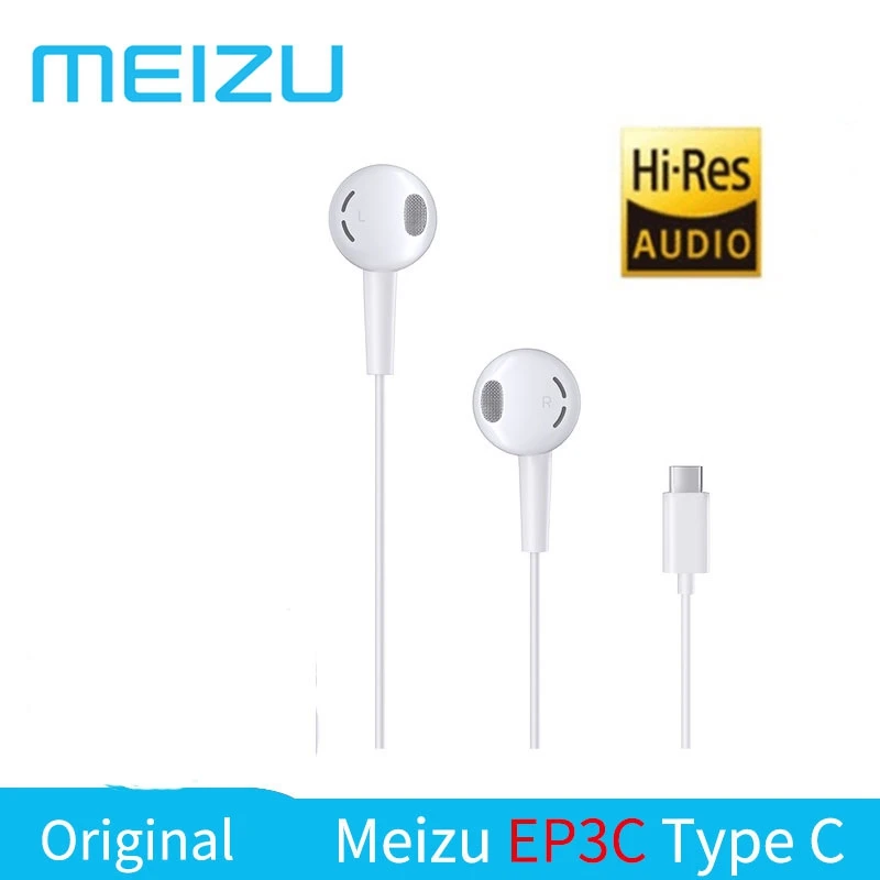 Прочный Meizu EP3C тип-c интерфейс HIFI 4 мм Сверхтонкий HD звук Качество ЦАП чип в ухо проводные наушники с микрофоном