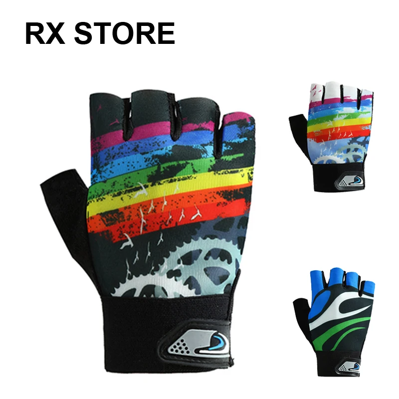 Новые велосипедные перчатки 1 пара Нескользящие полуперчатки дышащая сетчатая