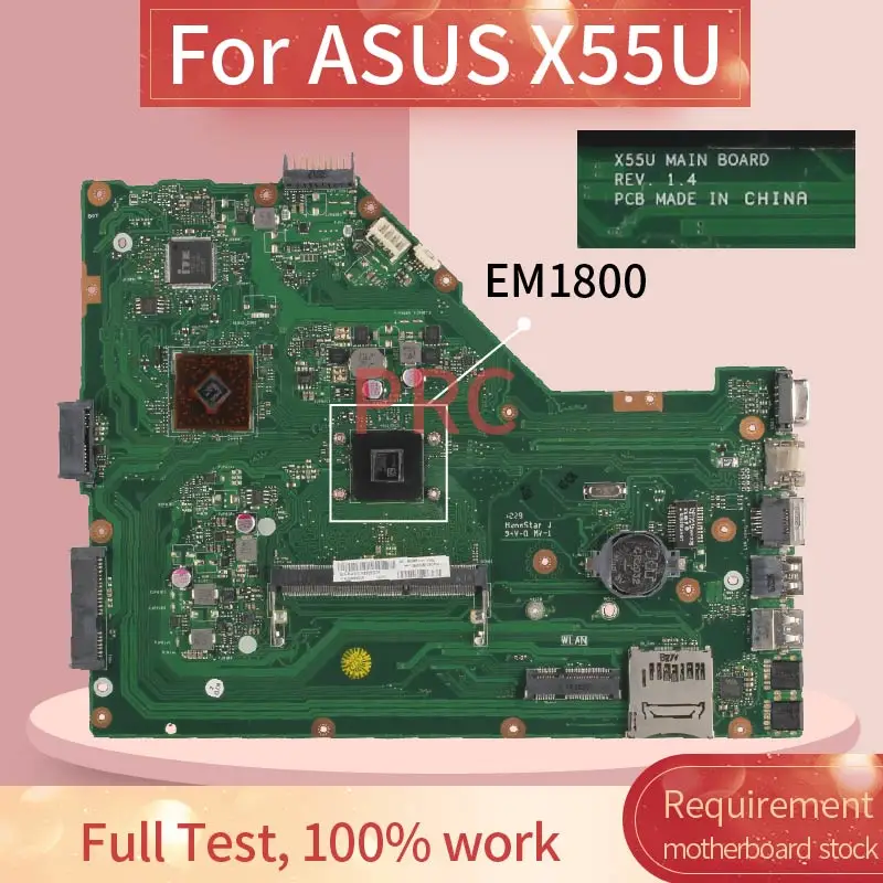 x55u rev.1.4 para asus x55u em1800 ddr3 Placa-mãe para notebook - Imagem 2