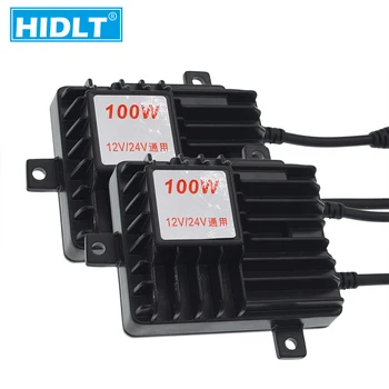 

HIDLT 2PCS High Power 24V 100W HID Slim Replacement Ballast For Truck Headlight Bulb H1 H7 H11 HB3 HB4 AC HID Conversion Kit