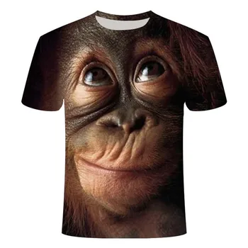 

Animal monkey gorilla 3D printed T-shirt short sleeve funny design casual O-neck T-shirt for men/Women's t shirt