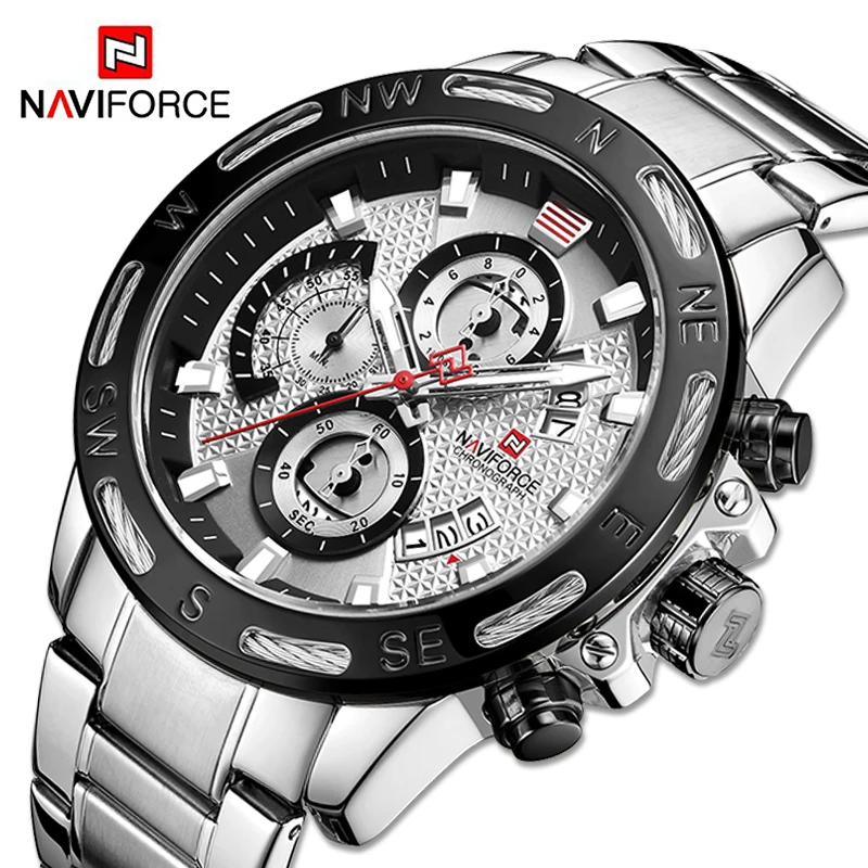 NAVIFORCE Mens 시계 인기 브랜드 럭셔리 Bussiness 시계 패션 쿼츠 남성 손목 시계 군사 시계 남성 ...