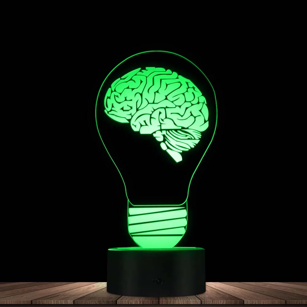 インテリジェンス知識脳電球たランプledナイトライトテーブル インテリジェンス知識脳電球たランプledナイトライトテーブル
