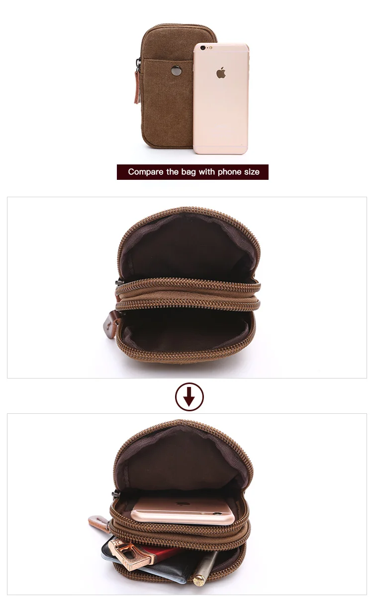 fashion mobile phone bag leisure sports mobile phone bag  vintage wrist bag mobile phone pouch