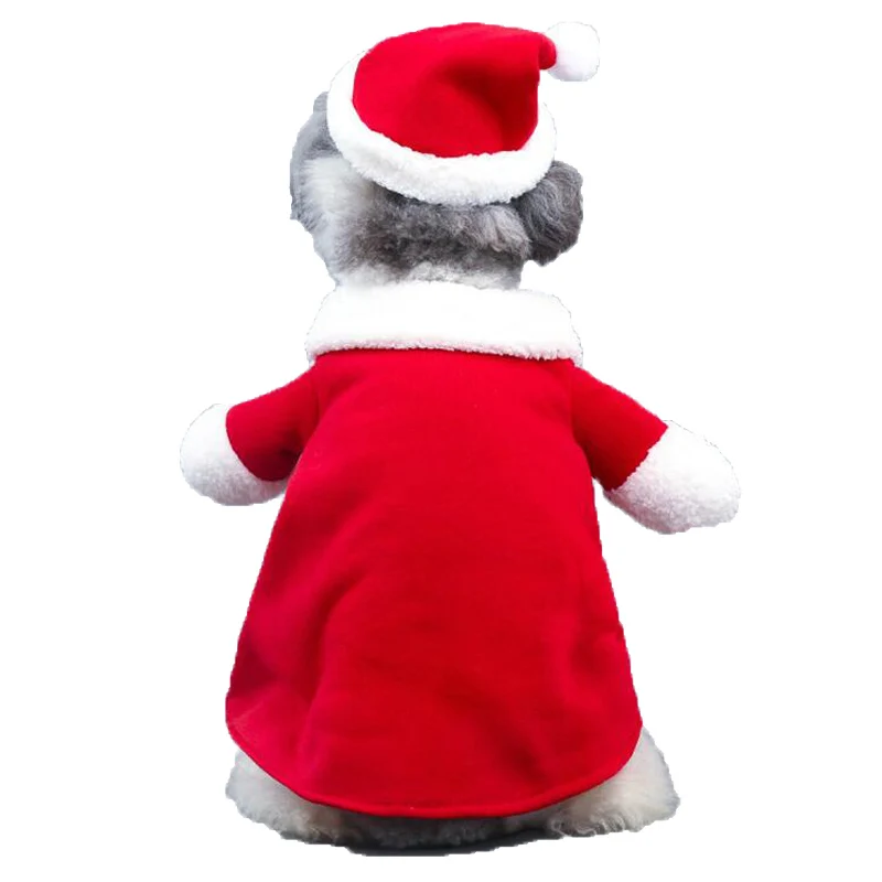 Санта-Клаус, кошка, костюм для собаки, одежда для маленьких собак, смешная Рождественская зимняя теплая одежда для собак, Одежда для животных для щенков пальто для кошек, одежда