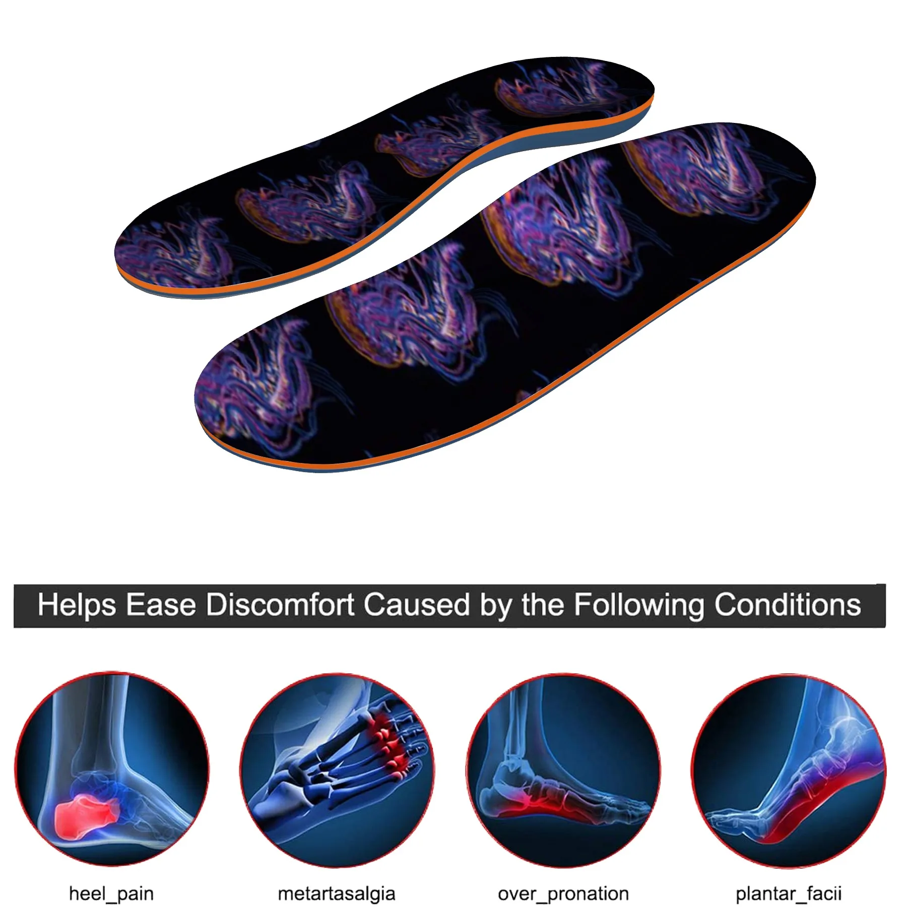 Plantar Fasciitis, Metatarsal Arch Support, Orthopedic Insoles, Sports