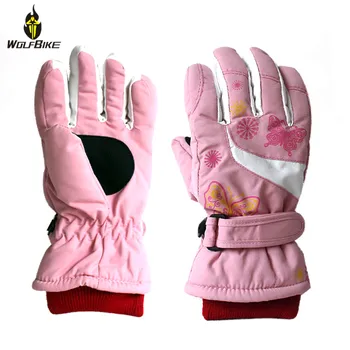 

Non-slip Wearable Waterproof 4-10 Years Kids Ski Gloves Fleece Skateboard Windproof Snowboard Climbing Scooter Sports Gloves