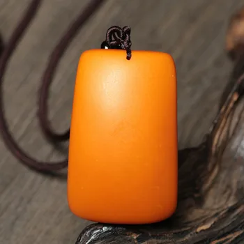 

Natural amber authentic old beeswax brand antique chicken oil yellow water drop pendant men and women jewelry rough