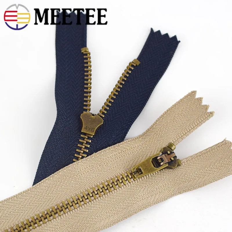 Meetee 10 шт. 10/13/15/18 см 4 # металлические сумки на молнии для брюк карман с