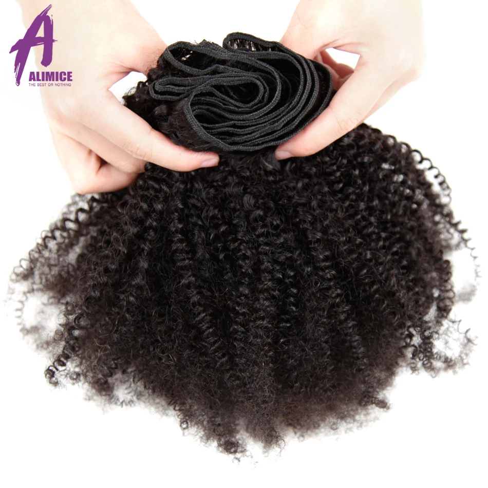  Mongolian Afro Kinky Curly Bundles 4B 4C Hair Extensions 8