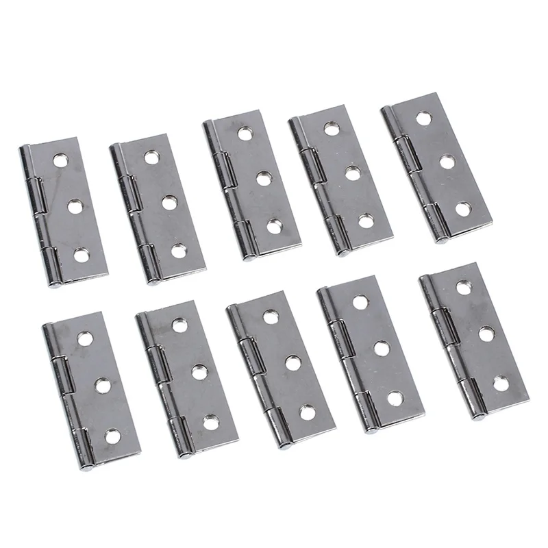 

Hinge for doors, windows, closets, silver colored, 10 pcs