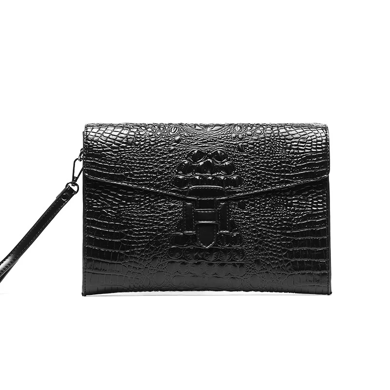 

Retro Fashion Envelope Clutch Youth Men's Bag Korean-style New Style Wrist Wrap Trend Crocodile Pattern Hide Substance Handbag