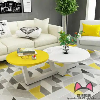 

Coffee table modern minimalist living room round coffee table apartment simple mini table creative small coffee table Nordic