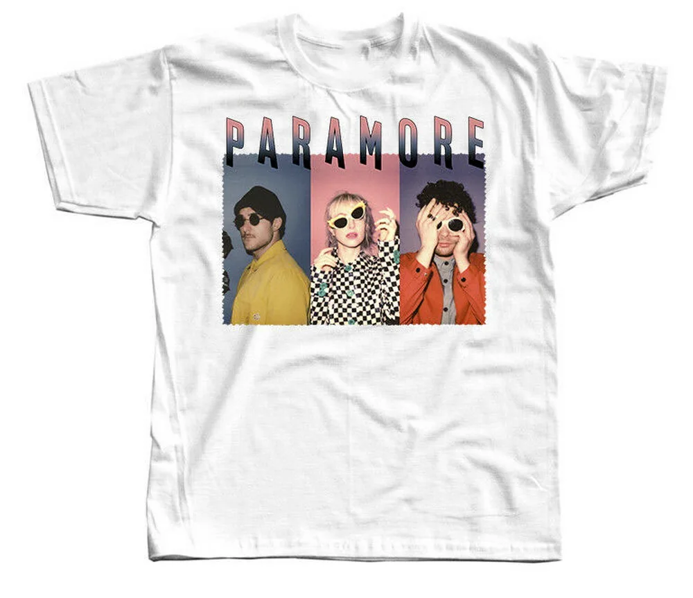 Paramore V2 поп рок группа хайли Вильямс Постер футболка (белый) S 5XL хлопок оптовая