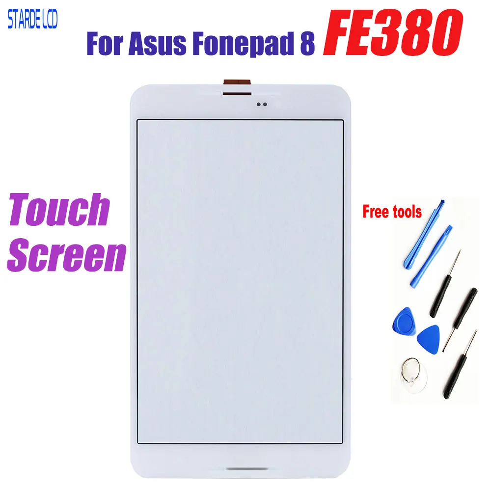 Nuovo per ASUS Fonepad 8 FE380 FE380CG FE380CXG FE8030CXG K016 Touch Screen  Digitizer sostituzione pannello in vetro bianco + strumenti gratuiti