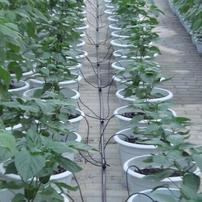 ABUI-Garden Irrigation Dripper 4 Branch Spray Greenhouse 8L Steady Flow Device Drip Irrigation System 20 Sets