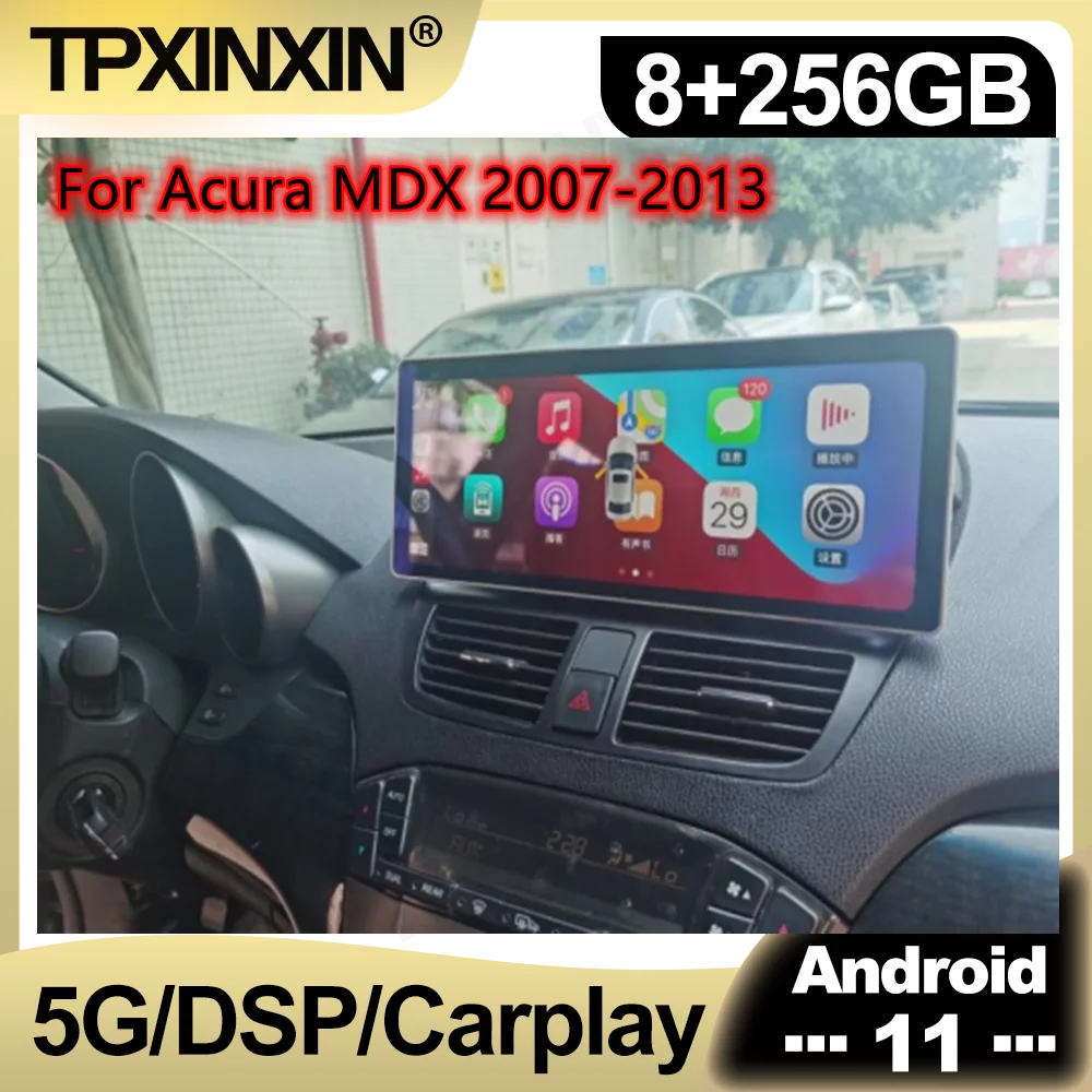 

128G 12.3 Inch Car Radio Head Unit For Honda Acura MDX 2007- 2013 Android 11 Auto Stereo Carplay GPS Navigation Video DVD Player