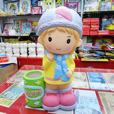 

Extra Large Doll Pen Container Coloured Drawing DIY Hand-made Coloured Drawing Ceramic Coloured Drawing Figurine Model
