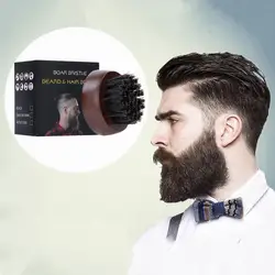 Professional Soft Boar Bristle Wood Beard Brush Hairdresser Shaving Brush Comb Men Mustache Comb Kit With Gift Bag Hair Comb Set