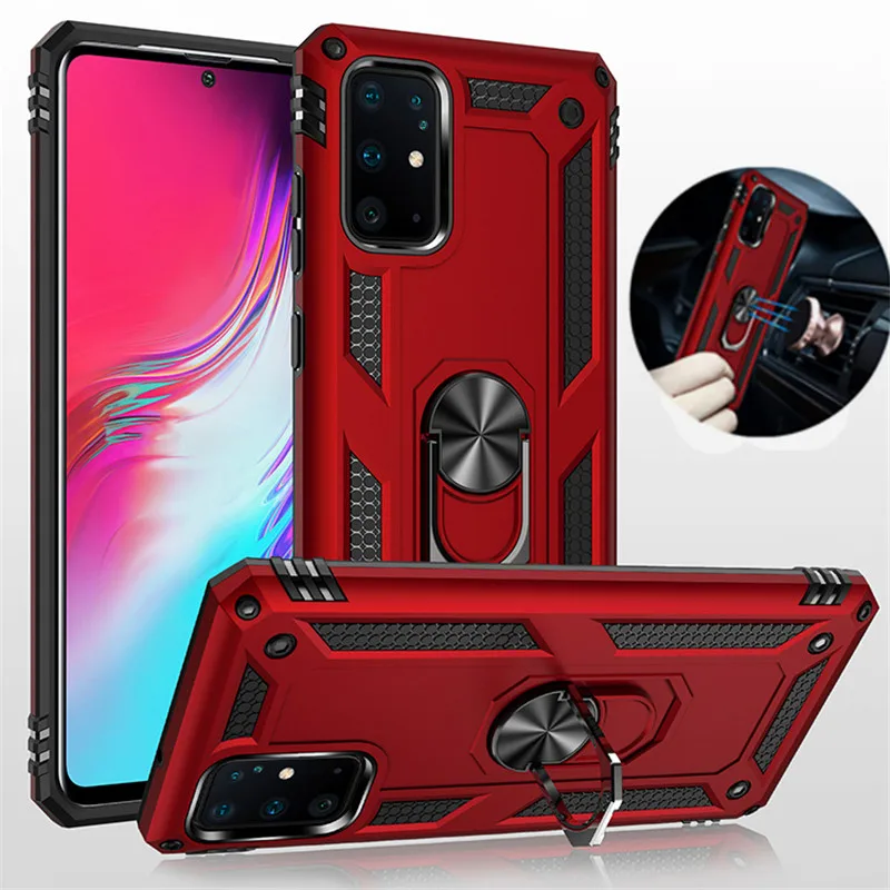 En oferta Funda de lujo para Samsung Galaxy S20, S20 Plus, S21 Ultra, armadura, anillo magnético, soporte para coche, Samsung S20 FE, 5G glLXYkyDL