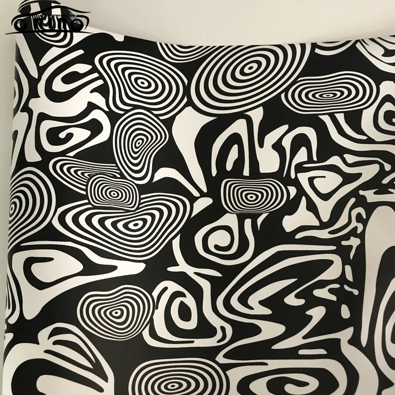 Black White Camouflage Vinyl Wrap Sticker-6