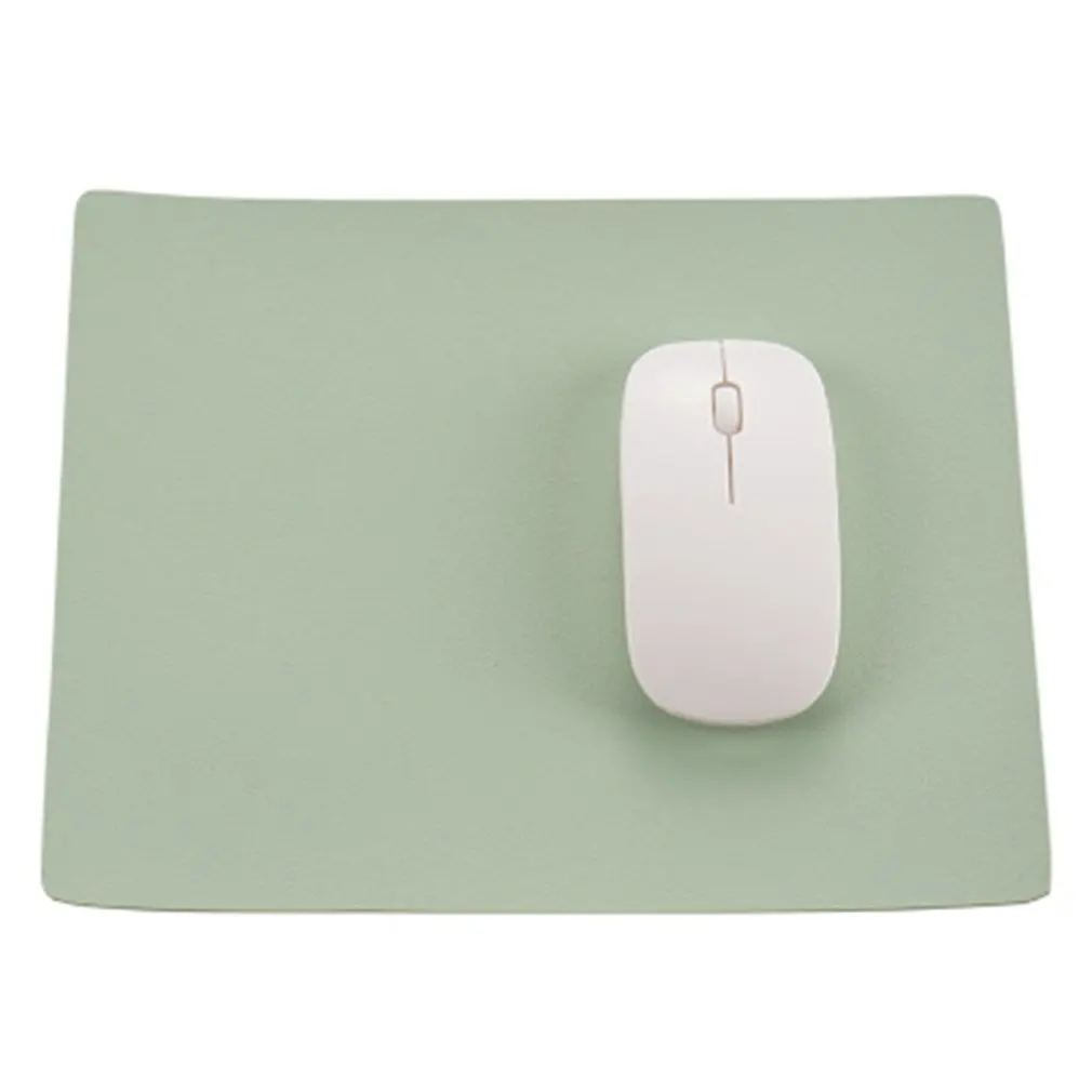 Solid Color Simple Leather Desk Pad Small Mouse Pad PU Leather Waterproof Pad Cute Mouse Pad Leather Mat Single side