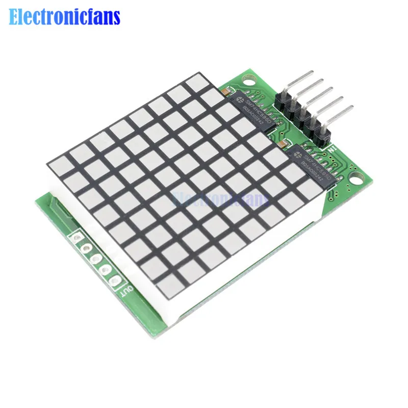8x8-Square-Matrix-Red-LED-Display-Dot-Module-74HC595-Driver-Module-Red ...