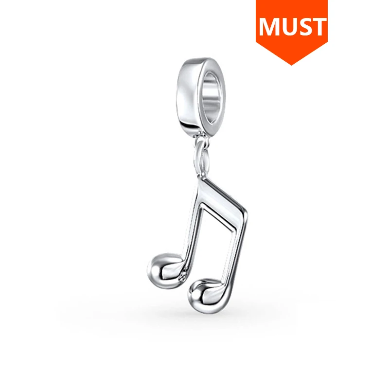 100% Authentic 925 Sterling Silver charms moment Collection Bead Music Notation Charm Fits European Pandora Charms Bracelets | Украшения и