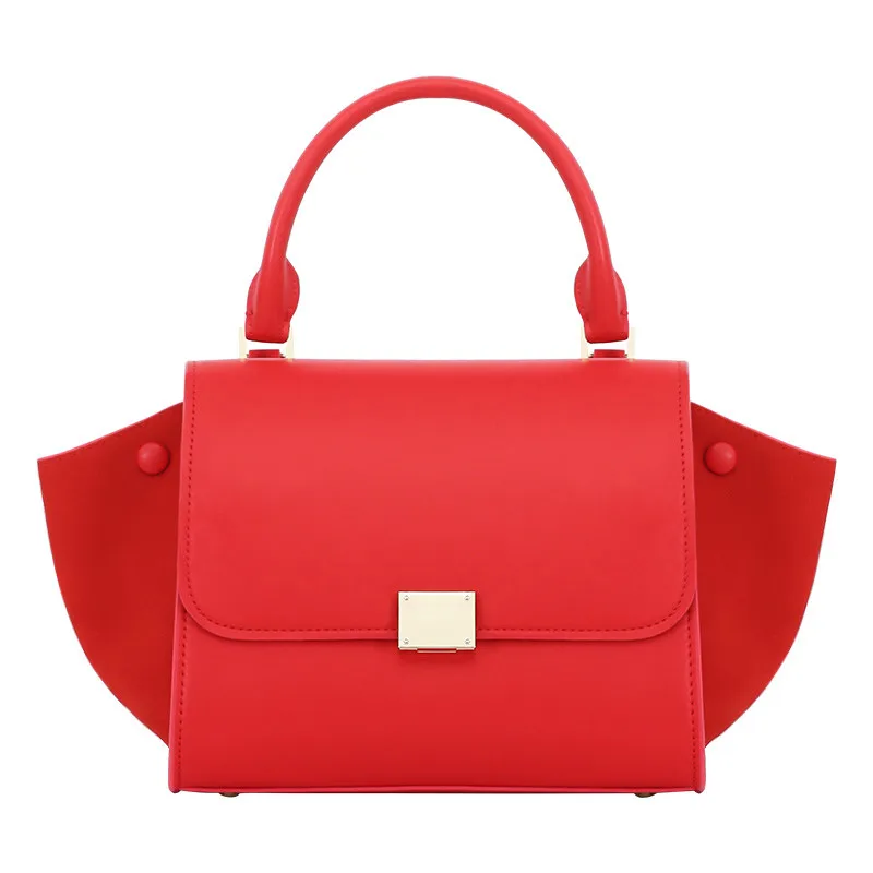 

2019 New Bat Wings Red Portable Female Bag Large Capacity Shoulder Messenger Bag Famous Designer Women Purse and Handbags