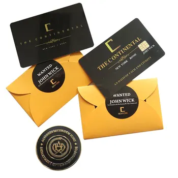 

Highest Quality John Wick High Table Adjudicator Medallion Coin CONTINENTAL Hotel Card Movie Props Gift For Friend