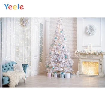 

Christmas Backdrop Living Room Fireplace Window White Wall Photography Backdrops Vinyl Background For Photo Studio Photophone