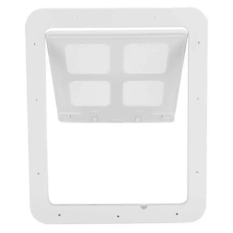 Pet Door Plastic Pet Door Pet Gate Dog Cat Flap Door with 4 Way Security Lock ABS Plastic Small Pet Gate Kit