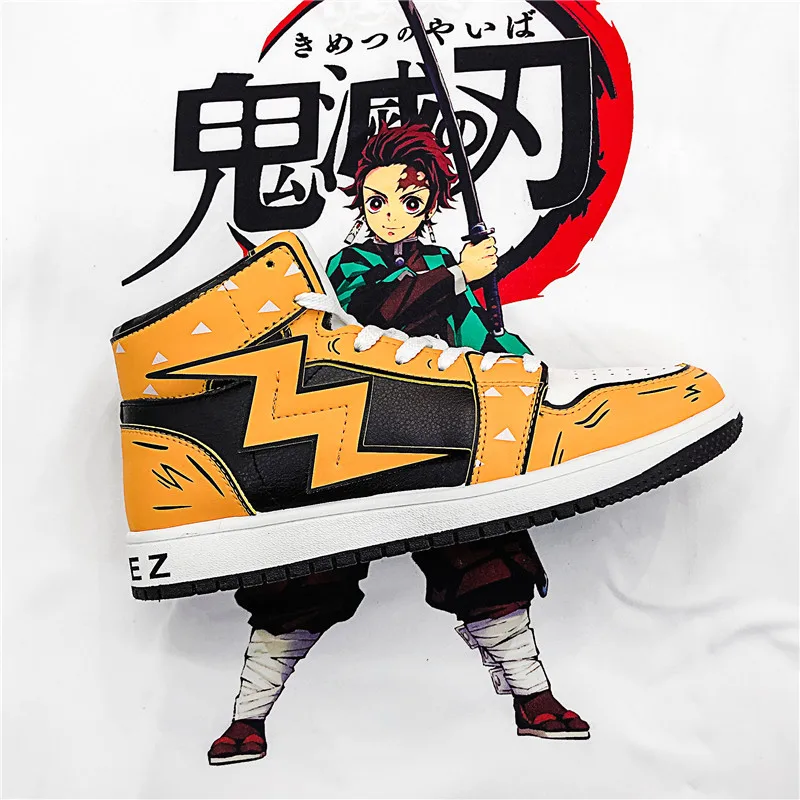 

Anime Demon Slayer AJ Shoes Cosplay Costumes Kimetsu no Yaiba Kamado Tanjirou Agatsuma Zenitsu Dunk High Fashion Board Shoes