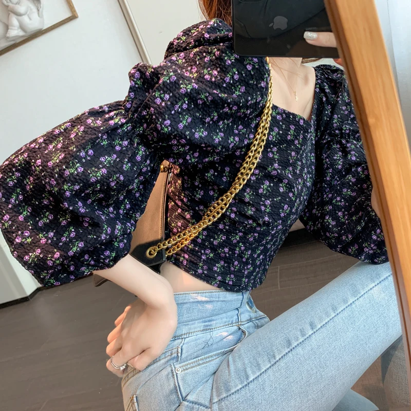 Women Tops Autumn New 2020 Retro Puff Sleeve