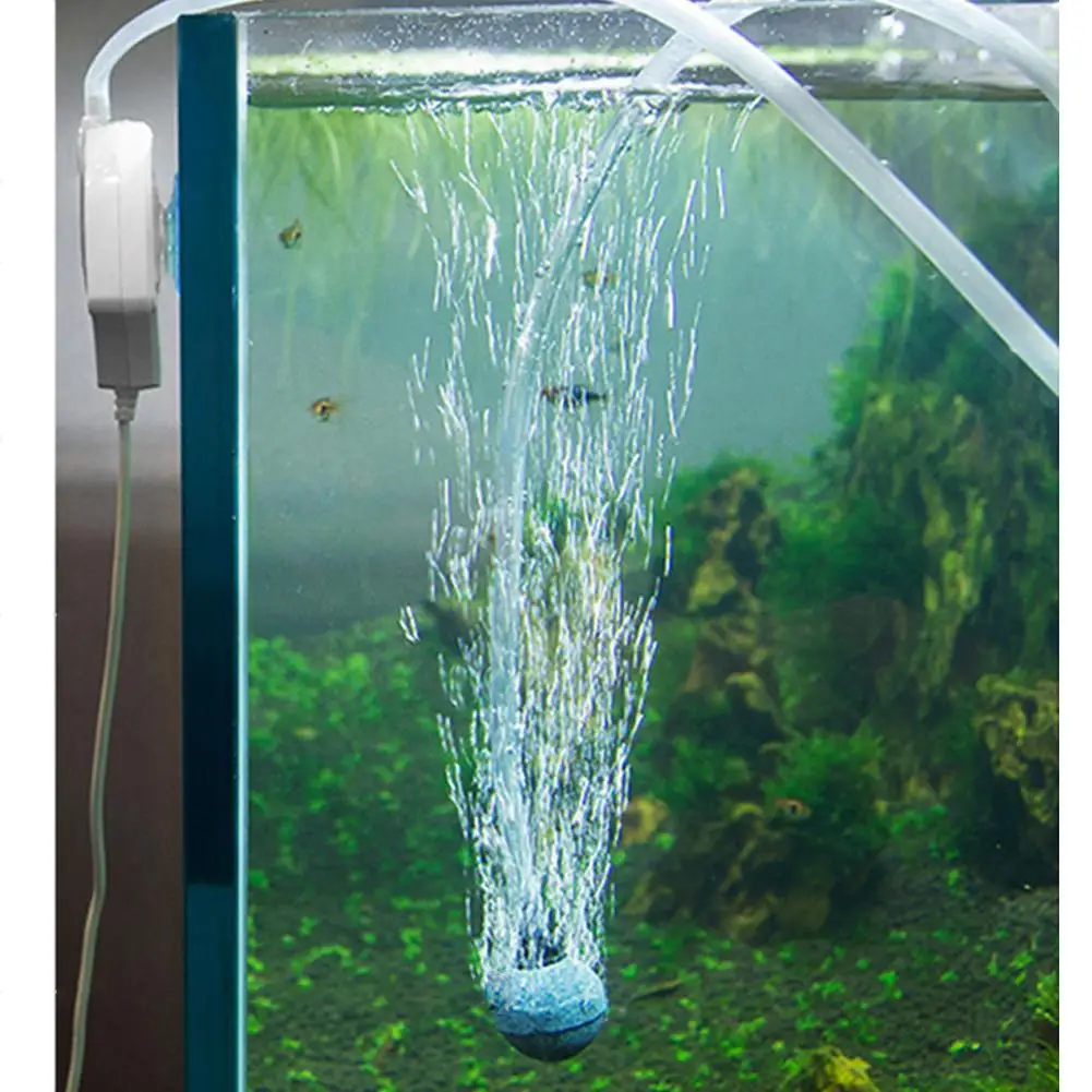 Мини немой кислородный насос для аквариума рыбы чаша для хранения