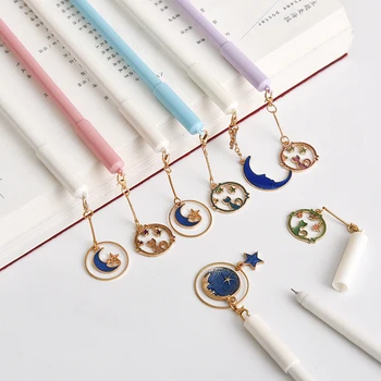 

JIANWU 1pc Cute Cat Black Ink neutral pen 0.38/0.5mm Cartoon Plastic Gel Pens for Writing School Kawaii Supplies Stationery