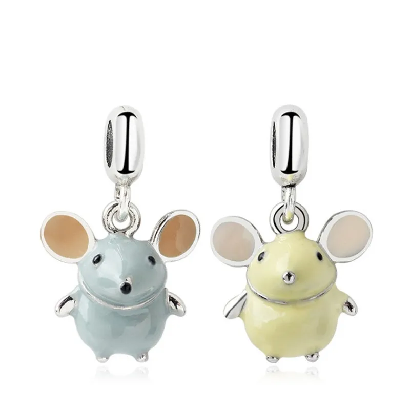 

Big Ear Cartoon Mouse Pendant DIY Jewelry Fashion Charms Beads Fit Pandoraa Bracelet & Necklaces Beads Jewelry Making Women Gift