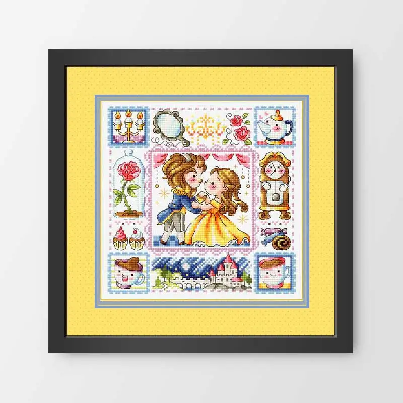 DIY Craft Cross Stitch Package Cotton Fabric Needlework Embroidery Crafts Counted Cross-Stitching Kit cross stitch fabric