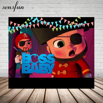 

Sensfun Pirate Boss Baby Photography Backgrounds Bunting Boys Birthday Party Baby Shower Backdrop Photo Banner Vinyl