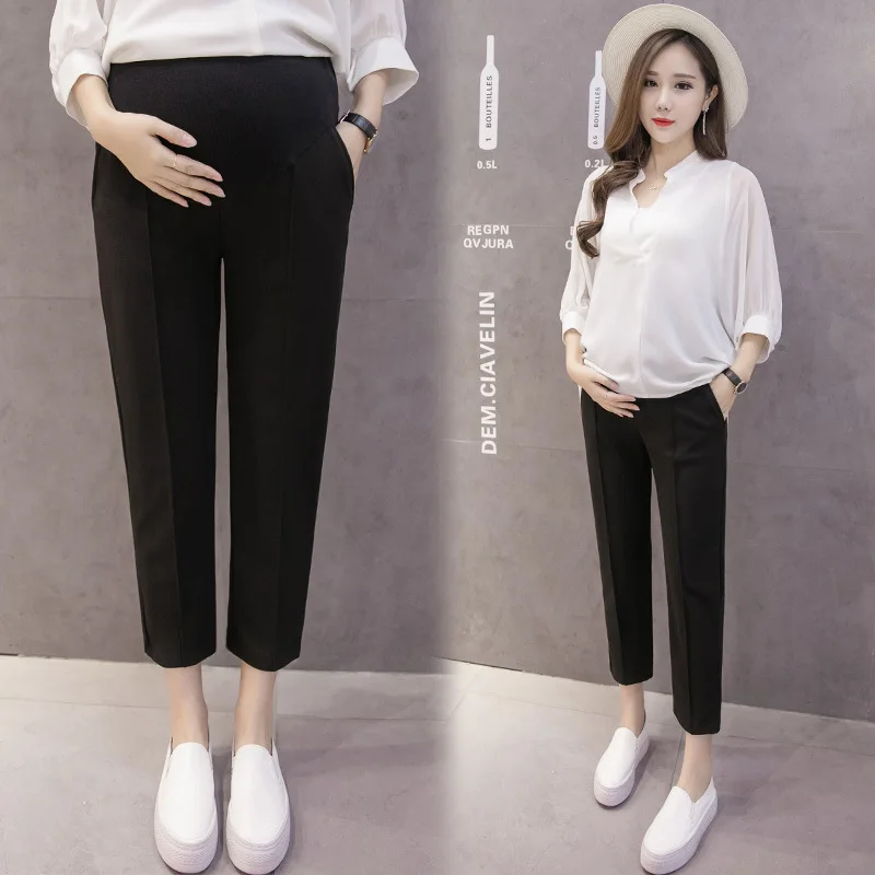 

Maternity Clothes 2019 Spring New Style Versatile Loose-Fit Slimming Capri Pants Pregnant Women Abdominal Support Harem Pants