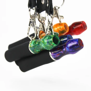 

New Resin Shisha Mouthpiece with Hang Rope Strap Silicone Mouth Tips Chicha Narguile SH201