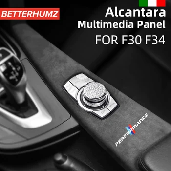 

Alcantara Car accessories Interior Decoration ABS Multimedia Button Panel Trim Cover Sticker For BMW F30 F31 F32 F33 F34 F35 F36