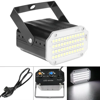 

48 LED 12W Stage Effect Light Flashing White Light Remote Sound Activated Disco Lights for Festival / Wedding Strobe Lights